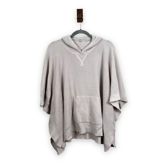 Margaret O'Leary Sweaters - Margaret O'Leary Sweater Womens OS Pink Waffle Knit Hoodie Poncho Fairycore